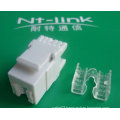 white color 180 degree with dust cover cat5e rj45 keystone jack